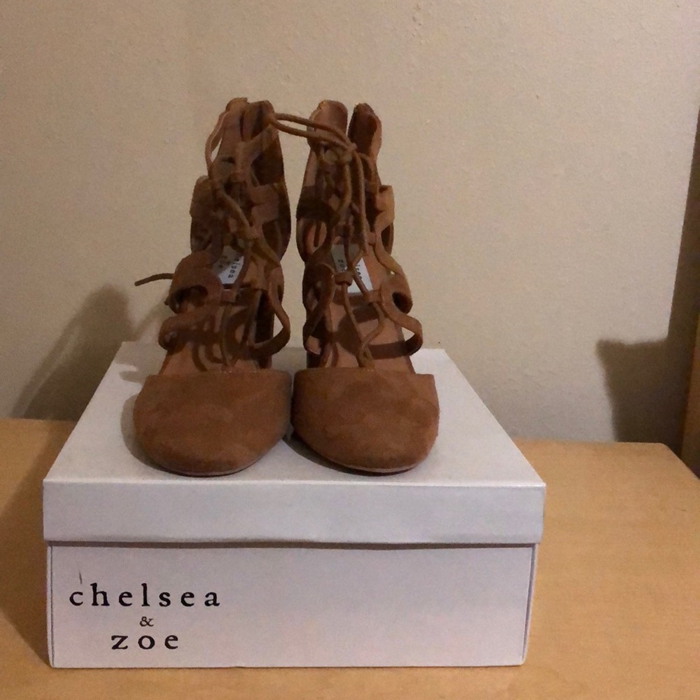 Beautiful tan block heels